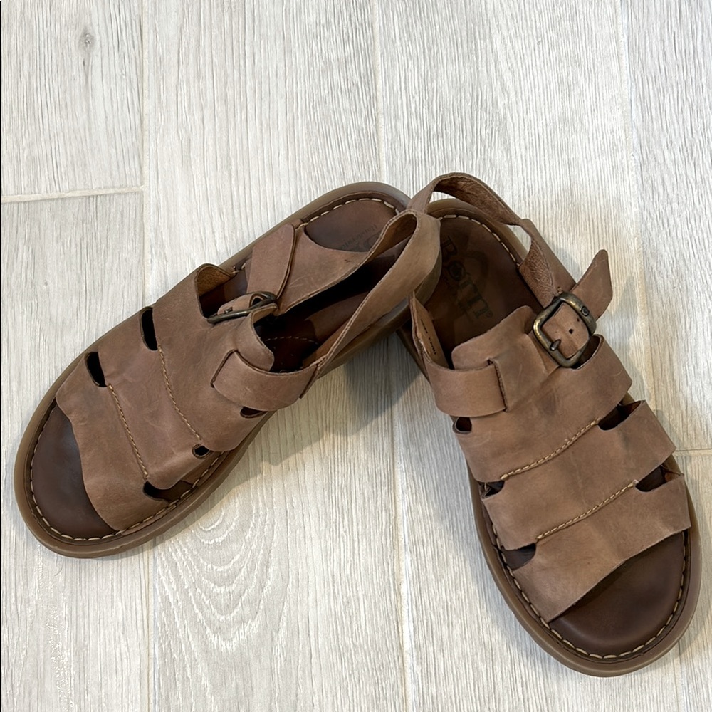 Born Brown Fisherman Sandals